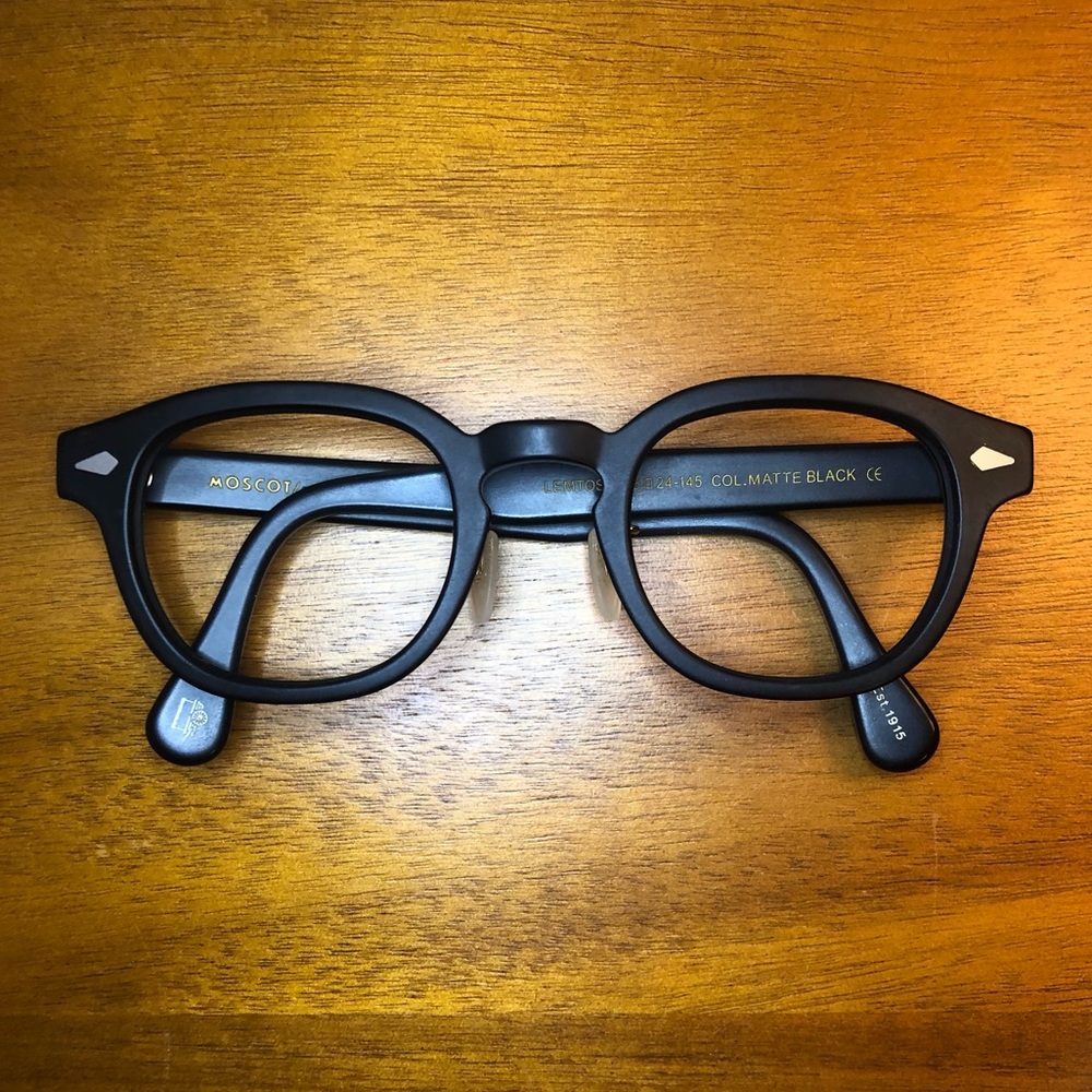 Moscot Lemtosh matte black w/nose pads
